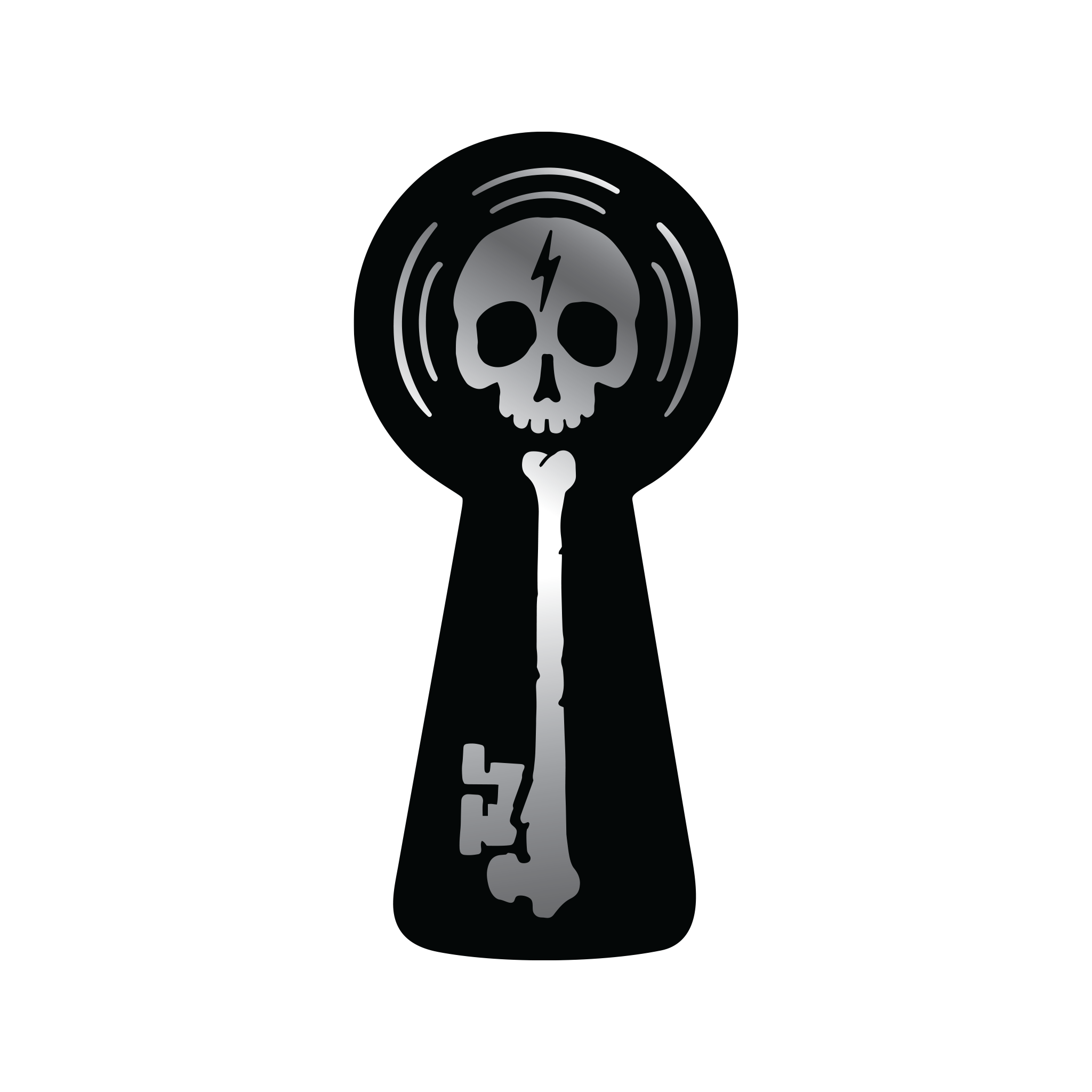 Skeleton Key - Mirrored Sticker